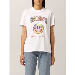 SOLD Ganni White Graphic T-Shirt